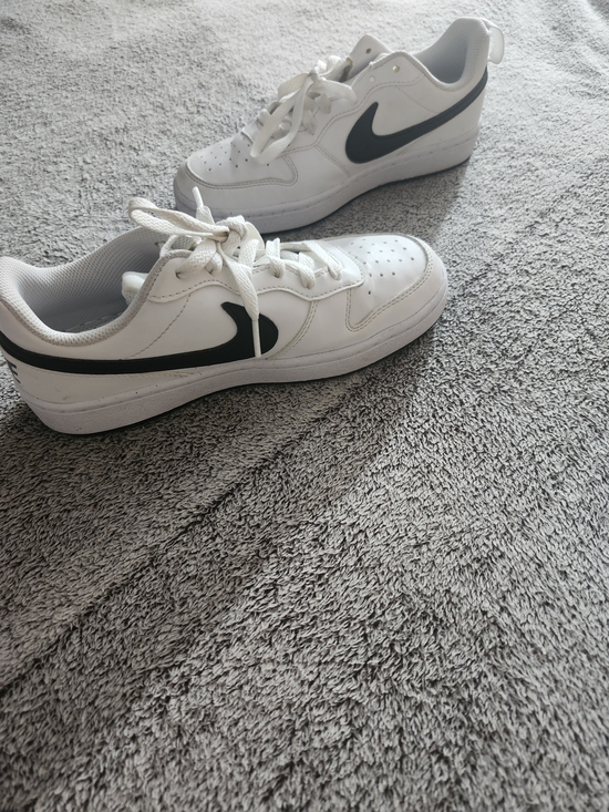 Nike Other - Boys Nike White Sneakers with Black Swoosh EXCELLENT COND.